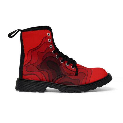 Red Waves Canvas Boots - Image 3