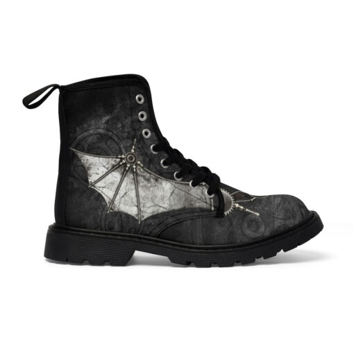 Steampunk Bat Wings Canvas Boots - Image 3