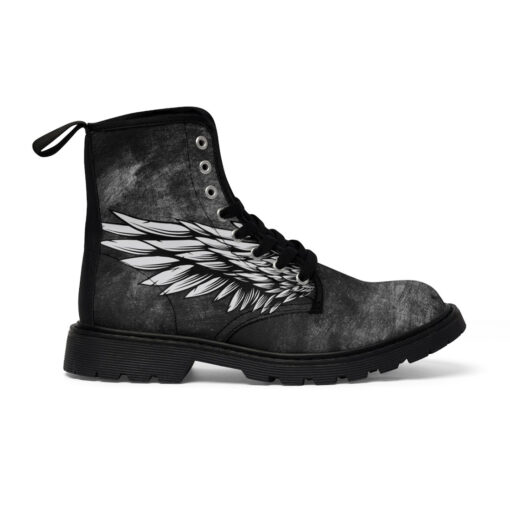 Wings Print Canvas Boots - Image 3