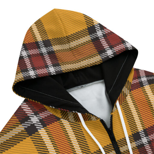 Tartan Plaid Zip Up Hoodie - Image 3