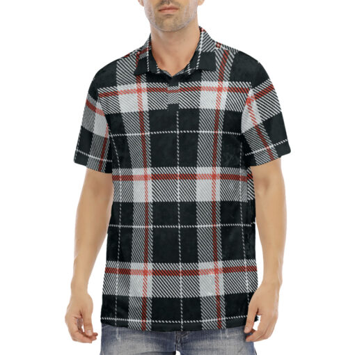 Scottish Tartan Plaid Velvet Polo Shirt - Image 2