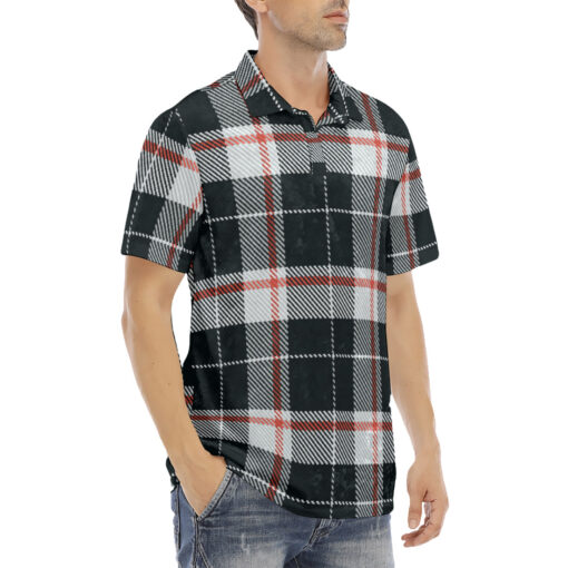 Scottish Tartan Plaid Velvet Polo Shirt - Image 3