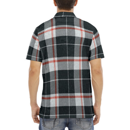 Scottish Tartan Plaid Velvet Polo Shirt - Image 4