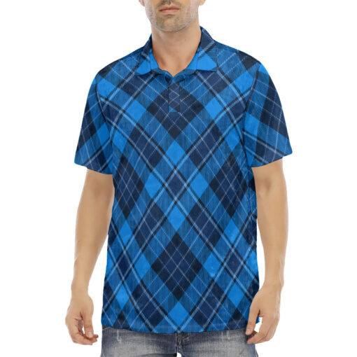 Tartan Scotland Plaid Velvet Polo Shirt - Image 2