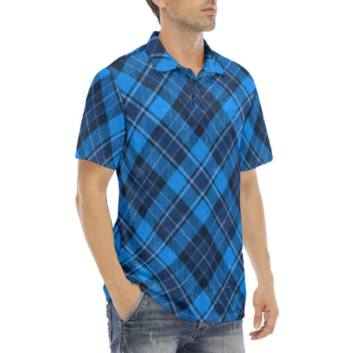 Tartan Scotland Plaid Velvet Polo Shirt - Image 3