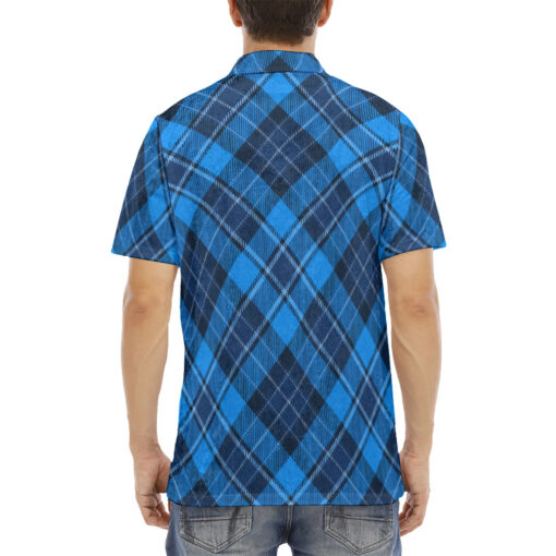 Tartan Scotland Plaid Velvet Polo Shirt - Image 4