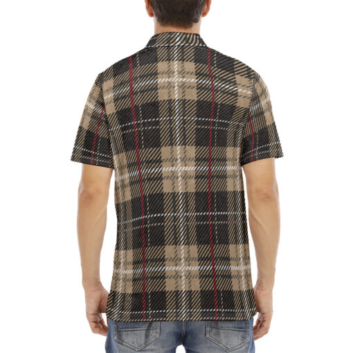 Tartan Plaid Velvet Polo Shirt - Image 4