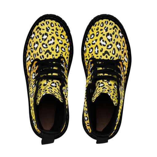 Leopard Pattern Canvas Boots - Image 4