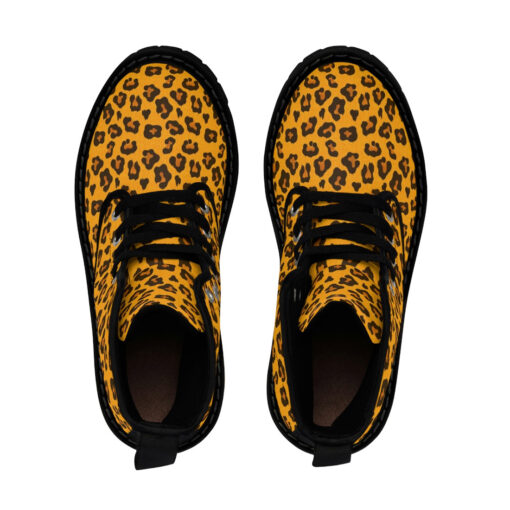 Leopard Texture Canvas Boots - Image 4