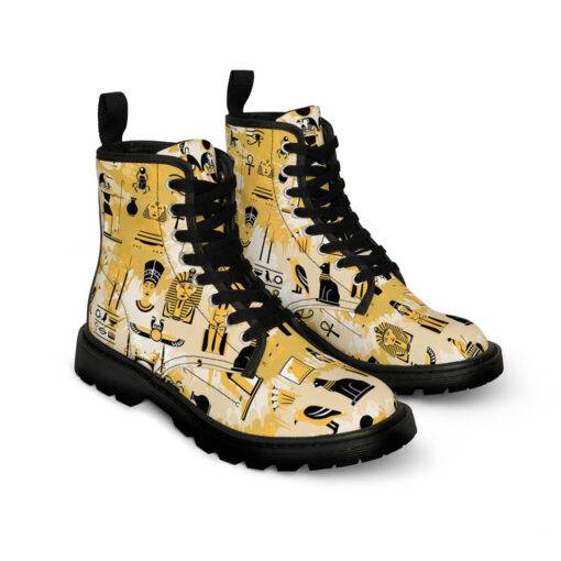 Egypt Symbols Canvas Boots