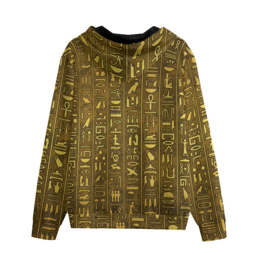 Egyptian Hieroglyphs Zip Up Hoodie - Image 2