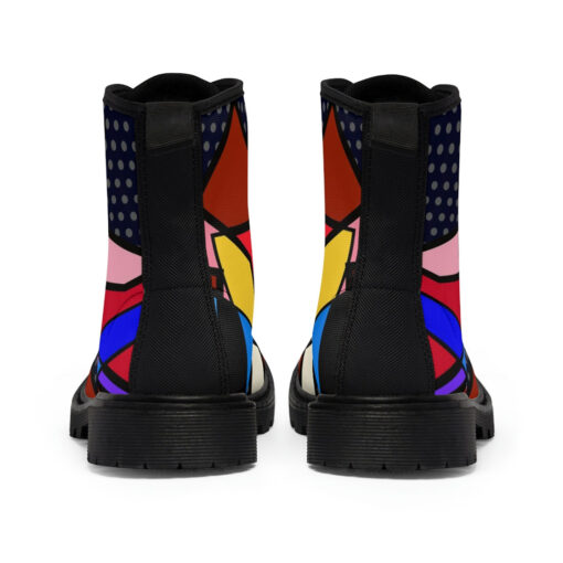 Abstract Geometric Art Canvas Boots - Image 5