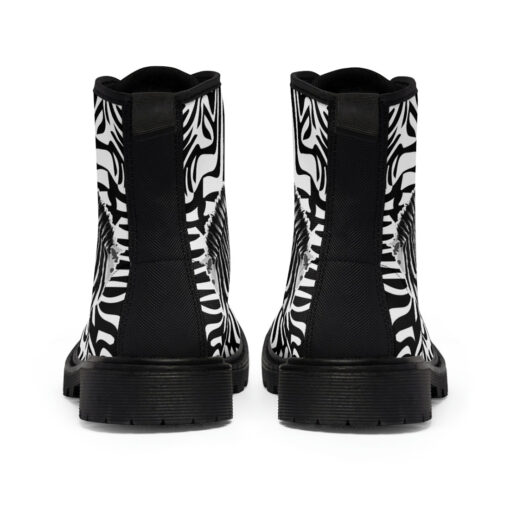 Zebra Splash Watercolor Canvas Boots - Image 5