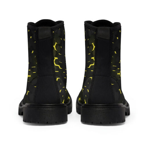 Yellow 3D Hexagon Tech Canvas Boots - Image 5