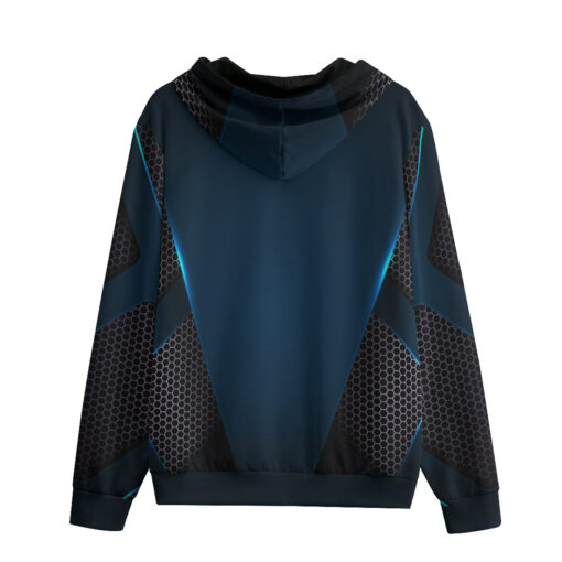 Modern Futuristic Tech Concept Zip Up Hoodie - Image 2