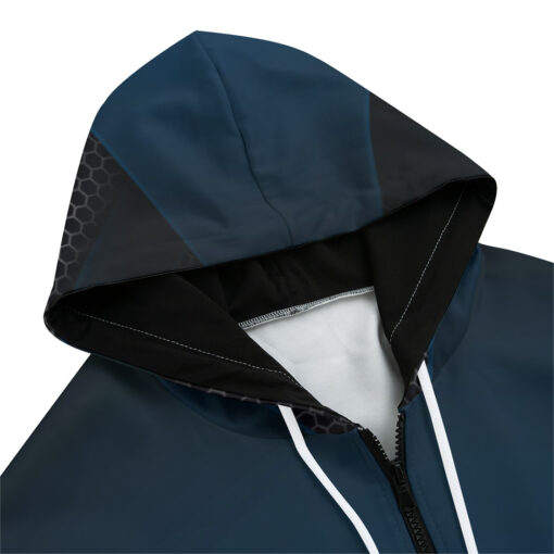 Modern Futuristic Tech Concept Zip Up Hoodie - Image 3