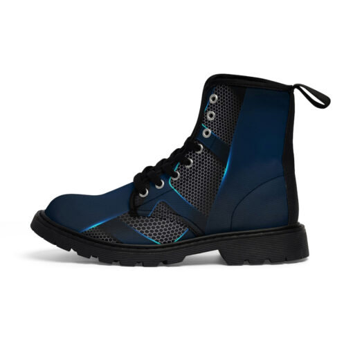 Modern Futuristic Tech Concept Canvas Boots - Image 2