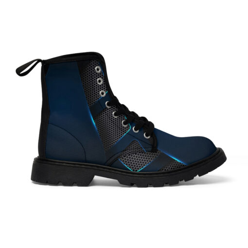 Modern Futuristic Tech Concept Canvas Boots - Image 3