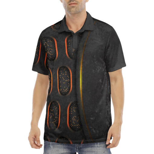 Abstract 3D Luxury Hi-Tech Velvet Polo Shirt - Image 2