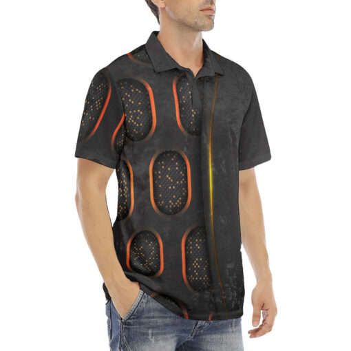 Abstract 3D Luxury Hi-Tech Velvet Polo Shirt - Image 3