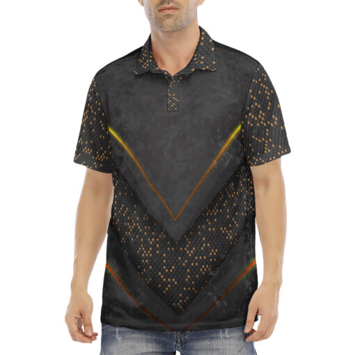 Abstract 3D Luxury Velvet Polo Shirt - Image 2