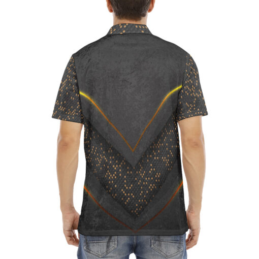 Abstract 3D Luxury Velvet Polo Shirt - Image 4