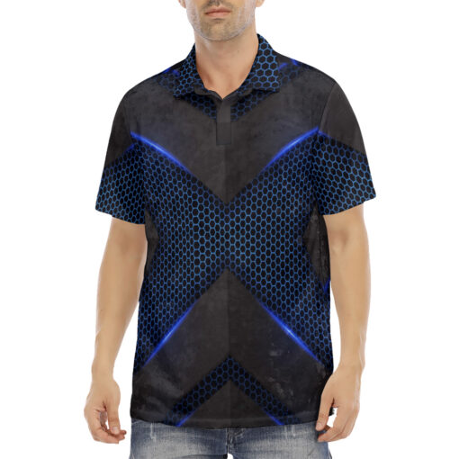 Hi-Tech Futuristic Concept Velvet Polo Shirt - Image 2