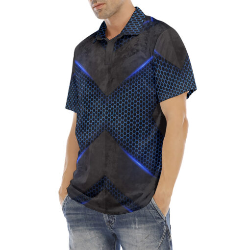 Hi-Tech Futuristic Concept Velvet Polo Shirt