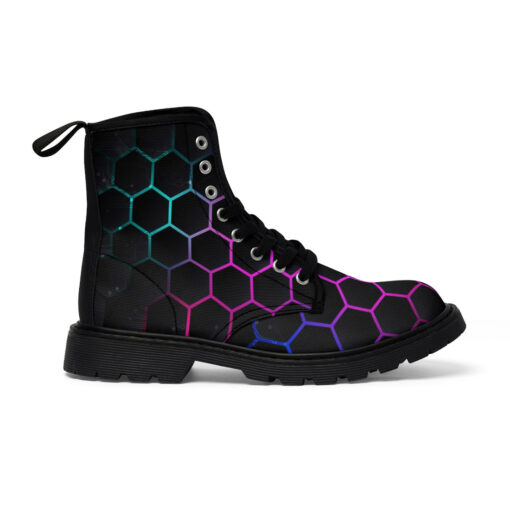 Digital Cyber Hi-Tech Canvas Boots - Image 3