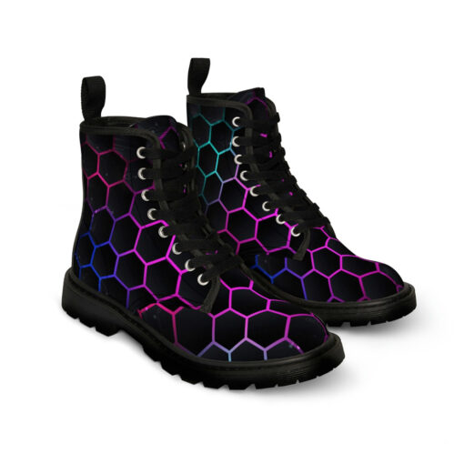 Digital Cyber Hi-Tech Canvas Boots