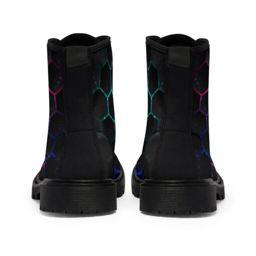 Digital Cyber Hi-Tech Canvas Boots - Image 5