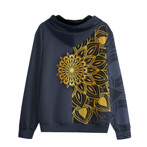 Luxury Golden Mandala Zip Up Hoodie - Image 2