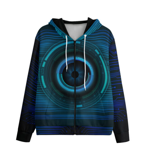 Modern Cyber Hi-Tech Zip Up Hoodie