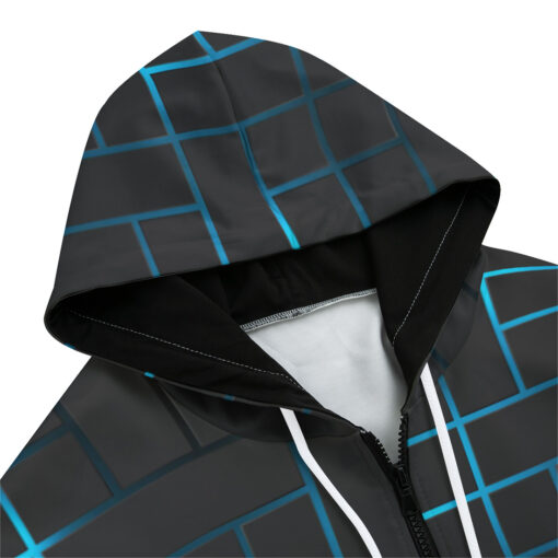 Hi-Tech Blue Illuminate Squares Zip Up Hoodie - Image 3