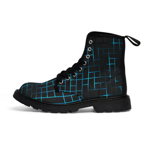 Hi-Tech Blue Illuminate Squares Canvas Boots - Image 2