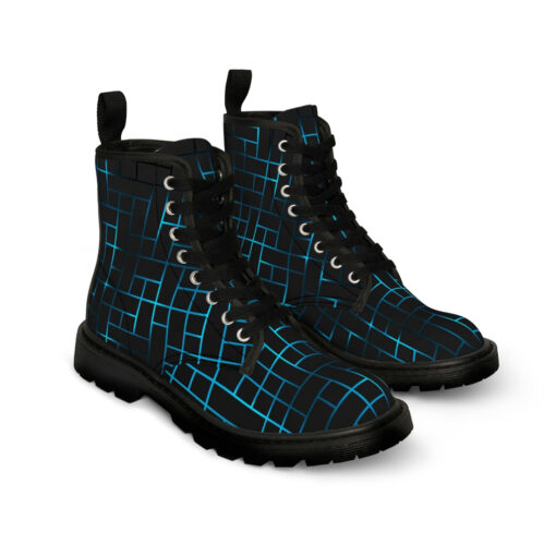 Hi-Tech Blue Illuminate Squares Canvas Boots