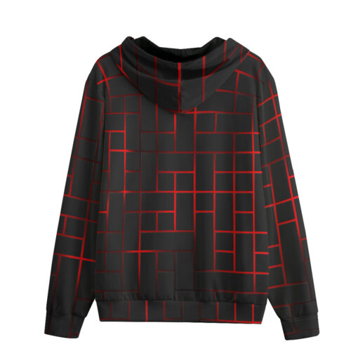 Hi-Tech Red Illuminate Squares Zip Up Hoodie - Image 2