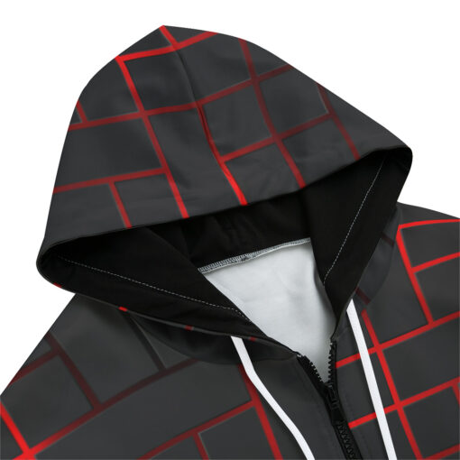 Hi-Tech Red Illuminate Squares Zip Up Hoodie - Image 3