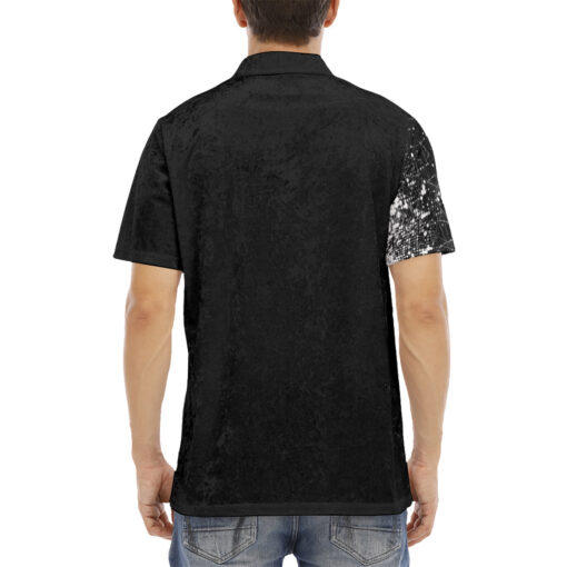 Skull Polygons Velvet Polo Shirt - Image 4