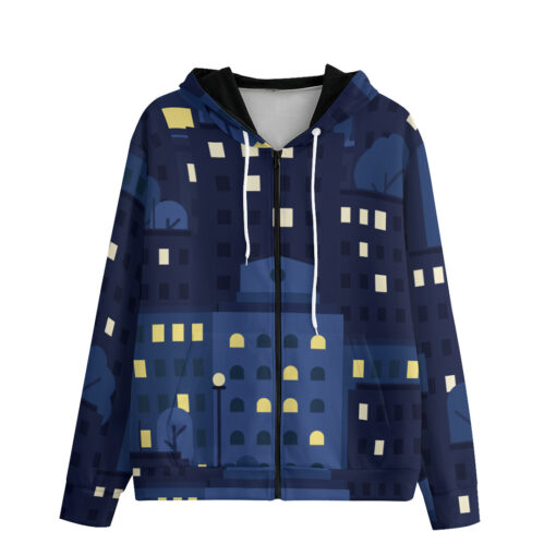 Night City Zip Up Hoodie