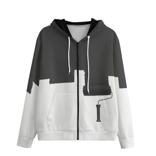 Creative Paint Roller Zip Up Hoodie