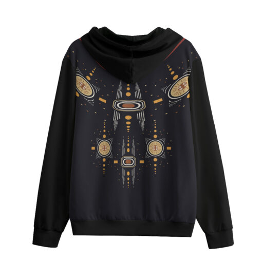 Aztec Ethnic Motif Zip Up Hoodie - Image 2