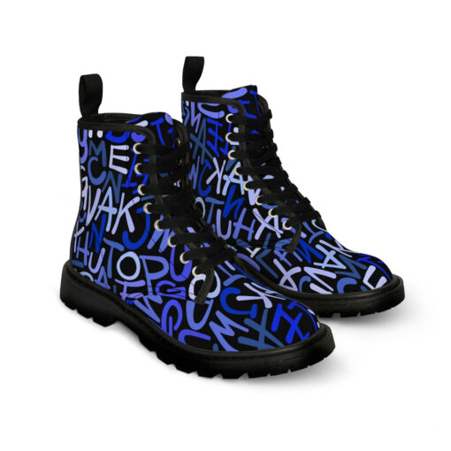 Hand Drawn Letters Canvas Boots