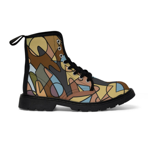 Triangles and Circles Art Canvas Boots - Image 3