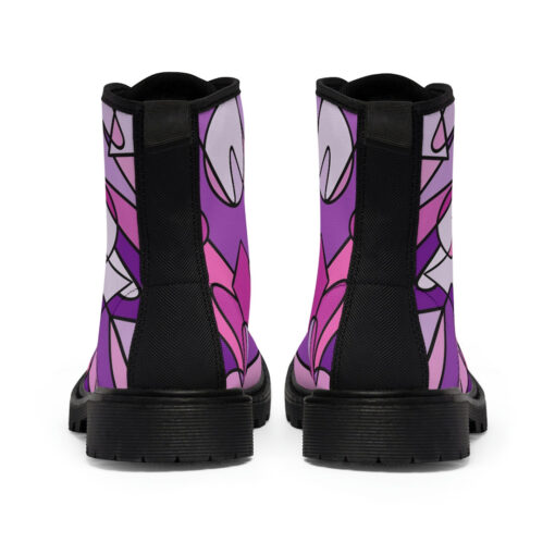 Retro Doodles Abstract Art Canvas Boots - Image 5