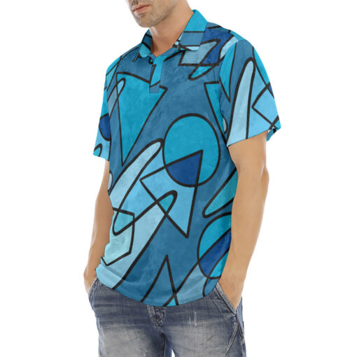 Retro Doodles Abstract Velvet Polo Shirt