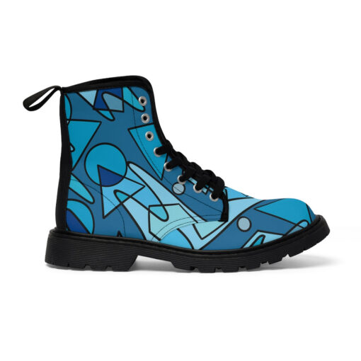 Retro Doodles Abstract Canvas Boots - Image 3