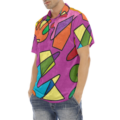 Retro Doodles Art Velvet Polo Shirt