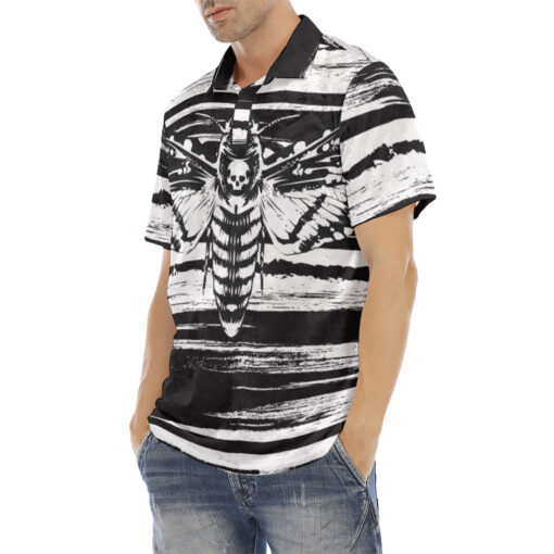 Dead Head Hawk Moth Velvet Polo Shirt