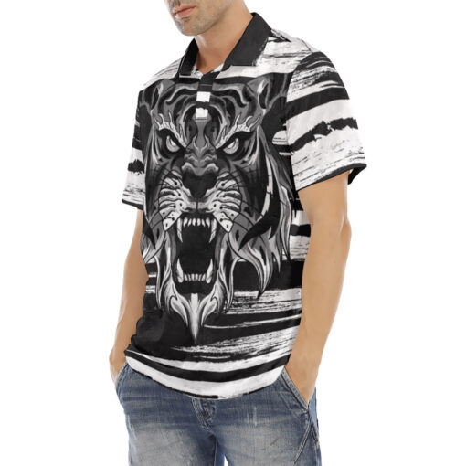 Japanese Tiger Velvet Polo Shirt